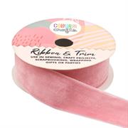 ColourMe Crafts Velvet Ribbon 22mm x 2m Blush